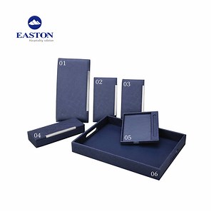 [Hot Item] Navy Blue Special Design Customized Hotel PU Leather Amenities
