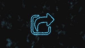 Stop motion. The blue search button icon gradually increases and changes color to green. 4K 60 fps video