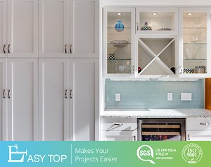 [Hot Item] Kitchen Cupboard PVC Plastic Laminate Door Surface Treatment Home Storage Cabinets