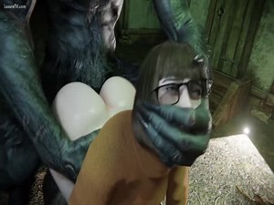 velma gets big werewolf dick