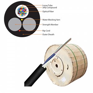 [Hot Item] FTTH Aerial Drop Cable Wired Indoor Outdoor 24 48cores ADSS Wooden Drum Fiber Optic Cable