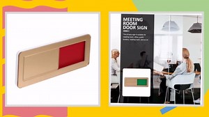 Office Privacy Sign Acrylic Slide Door Indicator for Meeting Room Conference Vacant Occupied Status Switch