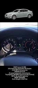 2007 Lexus IS 350 0-60 MPH #shorts #0to60 #lexus #acceleration