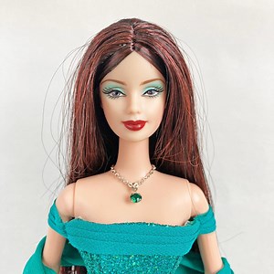 Vintage Birthstone Barbie Doll: 2002 May Emerald Brunette With Original Outfit & Stand - Etsy Canada