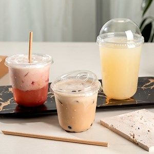 [Hot Item] PP U-Shape Bubble Tea Cup Cold Drink Clear Disposable Plastic Cup