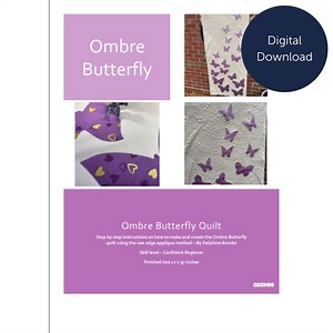 Delphine Brooks' Ombre Butterfly Wall Hanging Instructions & Templates - Digital Download