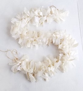 Fabric Lace Rag Tie Garland, Romantic Boho Wall Hanging, Shabby Cottage Chic Neutral Wedding Decor, Vintage Farmhouse Garland, Baby Shower - Etsy