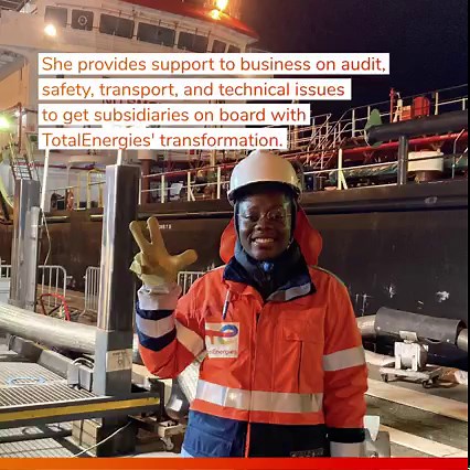 Meet Zeynabou SECK, the future of energy! 💡 As a Technical and Safety Engineer for Bitumen at TotalEnergies, she has been collaborating with the company since 2014. 🌐 Her support to businesses on audit, safety, transport, and technical issues, ensuring they align with TotalEnergies' mission is commendable. 👏 Let's applaud Zeynabou on her 9 years of dedication to sustainable development! 🙌 #FutureOfEnergy #SustainableDevelopment #ZeroCarbon #SafetyCulture #TotalEnergies | TotalEnergies