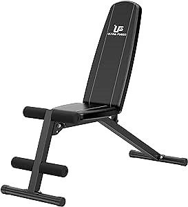 ULTRA FUEGO Adjustable Squat Rack Power Cage with Pull up Bar, Power Rack Weight Lifting Home Gym Power Zone J-Hooks W/Rubber Padding (Squat+Bench)