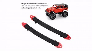 Suspension Travel Limit Straps, 2Pcs Suspension Limiting Straps Wrap Limit Strap for AXIALYETI 90032 90038 (95mm) Rc Limiting Straps