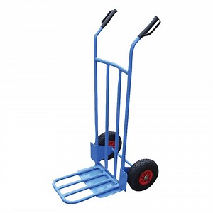 [Hot Item] Ht1893 Heavy Duty Steel Hand Truck Dolley Hand Cart Trolley with Load Capacity 200kg 3.00-4 Inch Pneumatic Wheel