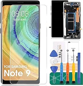 OLED for Samsung Note 9 Screen Replacement for Samsung Galaxy Note 9 LCD Digitizer Replacement for SM-N960F Touch Screen Display Assembly Repair Kits N960 with Frame (with Fingerprint) (Black)
