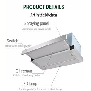 [Hot Item] Home Kitchen Slide-out Kitchen Extractor Hood Hot Sale Telescopic Range Hood