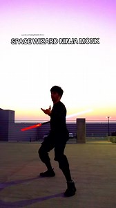 Space Wizard Ninja Monk Doing Laser Sword Spinjitsu #lightsaber | Jest