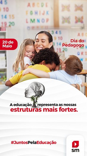 No dia 20 de maio é celebrado o Dia do Pedagogo. Junte-se à SM Educação e reconheça a contribuição indispensável e significativa dos profissionais da educação para nossas vidas. Que não apenas nessa data, mas em todos os outros momentos, possamos demonstrar nossa eterna gratidão por todo o aprendizado, de conteúdo e também de atitudes, valores e emoções que os pedagogos nos oferecem. Juntos cuidamos da educação! 🤝 #SMEducação #JuntosCuidamosDaEducação #apoiopedagogico #2023 #Pedagogo #DiaDoPeda