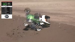 ⚠️ Gary Taylor gets upside down in hot laps at Belleville #USAC | FloRacing