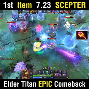 🤩 32 Min MEGA Defense and EPIC Comeback Elder Titan 7.23 Scepter Dota 2 #dota2 | Dota 2 FA