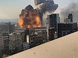 Up close slow-motion footage of Beirut terrible blast