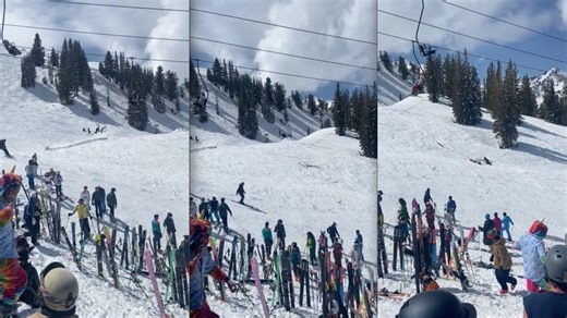 ALTA Spring Skiing Heroes Fail Spectacularly For Cheering Fans