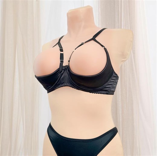 Handmade Satin Shelf Bra: Open Cup Underwire Lingerie, Custom Plus Size - Etsy UK