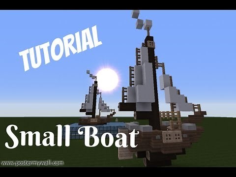 Minecraft: Lets Build/ Tutorial; Small Boat/ ship