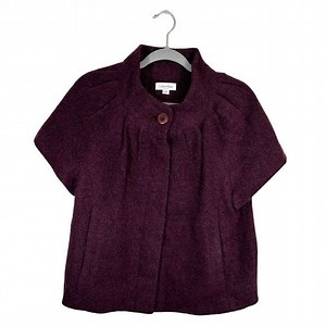 Vintage Calvin Klein Exclusive Wool Purple Jacket Blazer Cropped Size S