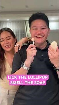 Lick the lollipop, smell the soap 😂🤣 #funfriday #couplechallenge #wlw #lesbiancouple