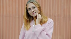 Portrait Adorable Young Woman Playing Lock Stock Footage Video (100% Royalty-free) 1077985796 | Shutterstock