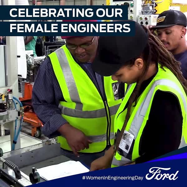 2.7K views · 138 reactions | The future is female, and so is the present.  We’re celebrating #WomenInEngineeringDay. These are some of our incredible female Ford engineers in action at our manufacturing plants. | Ford | Facebook