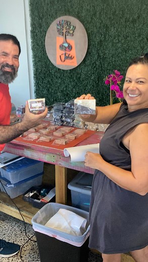 We have worked hard making wraps and labels for almost 250 soap bars! Tomorrow we will continue mailing products for my clients! Thank you for supporting me! ❤️🤟🏻✨ | JeZoe