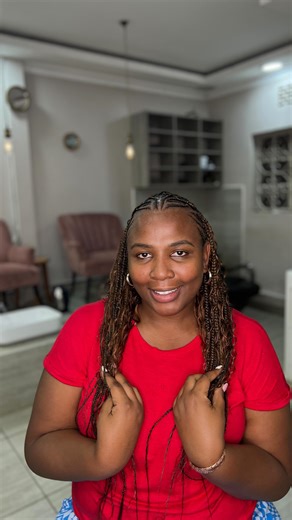 Serving the best of both worlds with this stunning Half Cornrows,...