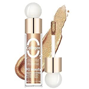 Liquid Highlighter Stick,Multi-Use Highlighter Stick Makeup for Face & Body,Quick-Drying Waterproof Long-Lasting Eye Shadow,Liquid Illuminator Face Highlighter,Lightweight, Blendable, Soft Cream Highlighter For Face 03#