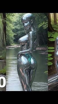[4K] Terminator Girl, T1000 Cosplay, Liquid Metal, AI Fantasy Art, LookBook