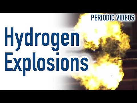 Hydrogen Explosions (slow motion) - Periodic Table of Videos