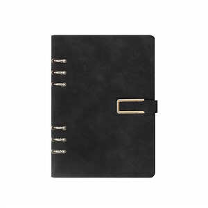 [Hot Item] Leather A5/B5 Binder Refillable 6 Ring Loose Leaf Personal Planner Binder Diary