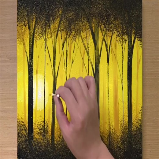 Painting Deep Woods / Easy Acrylic Painting Technique / Drawing Forest | Painting Skills