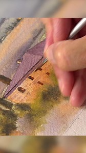 From the distant hills in the background, to the green fields in the foreground, watch my build up this little Tuscan Farm scene! If you would like to watch the full tutorial don't forget to click the link: http://bit.ly/2FhSFHe | Geoff Kersey Watercolour Landscapes