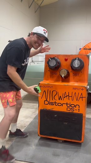 I made a giant Nirvana foot pedal. #distortion #ds1 #nirvana #kurtcobain #nirvanafootpedal #footpedal #giantfootpedal #giantart #distortionpedal #boss | GWAK Productions