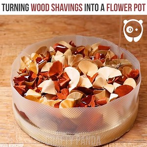 209K views · 515 reactions | Turning wood shavings into a flower pot Partner: Wood Workshop: youtube.com/channel/UCPfFyT27FFabZWQsLbERo1A | Handy Panda | Facebook