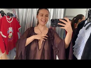 [4K] See-Through Try On Haul | Transparent Black Dress with Klara 2025