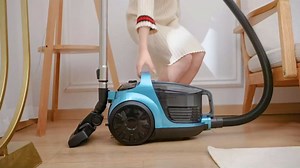 Canister Vacuums 45Kpa 1600W Canister Vacuum Cleaners for Home Double HEPA Filter 4.5Qt Bagless Vacuum Cleaner Lightweight Canister Vacuum Cleaner for Hard Floors Carpet Pet Upholstery Tiles Car Blue