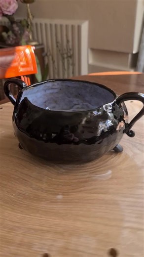 More glazing for more spooky stoneware #stonewareceramics #pottery #darkmoonfairemelbourne #cauldronbubble