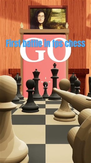 First Battle FPS Chess #fpschess #chess #fps