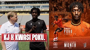 Kristian Jack Interviews June POTM Kwasi Poku 🤩 The 21-year-old has thrived since moving to striker, scoring four goals and adding two assists this month 💫 #CanPL | Canadian Premier League