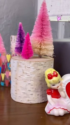 Did you know you can easily strip the color off of bottle brush trees? It’s super simple to do and a perfect way to add a pop of color to your Valentine’s Day decorations! 💕 #valentinesdaydecor #valentinesdaydecorations #bottlebrush #bottlebrushtrees #dollartree #dollarstorecraft #easydiy #valentinesdaycraft #magic #worx #worxtools #makerx #rotatytool #heatgun @worxtools | Crafty Lumberjacks
