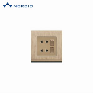 [Hot Item] UK Standard Wall Switch Socket for Home Smart Switch 2 Gang Double 2 Pin Socket K2 Series