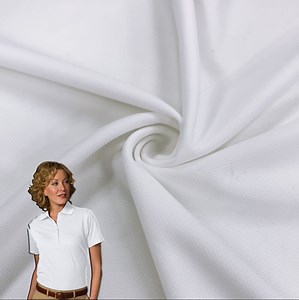 [Hot Item] China Products Eco-Friendly Repreve Recycled Polyester Knitted Mini Check Mesh Fabric Polyester Interlock Mesh Eyelet Fabric for Sportswear Polo Shirt