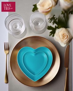 LT Love Platter Heart-Shaped Dinner Plate 8.5" (21cm) 2 pcs