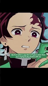 Tanjiro being disgusted at Zenitsu is hilarious 😂 #tanjiro #kny #demon slayer #weirdahhman