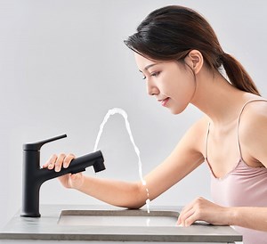 [Hot Item] Bathroom Kitchen Toilet Faucet 3 Function Single Handle Swivel Matt Black Wash Basin Water Tap Basin Mixer Bathroom Basin Faucet with Pull out Pull Down Sprayer